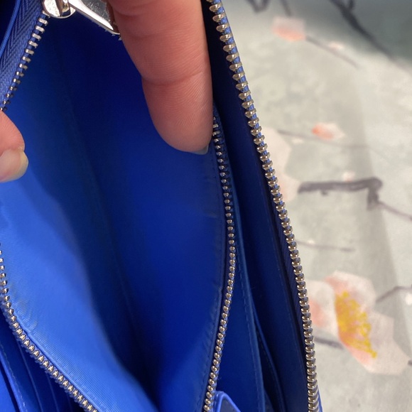 DIOR Lady Dior Blue Cannage Style Zippy Wallet - Picture 6 of 8